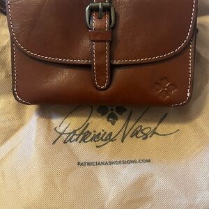 Patricia Nash Rich Brown Leather Crossbody Bag
